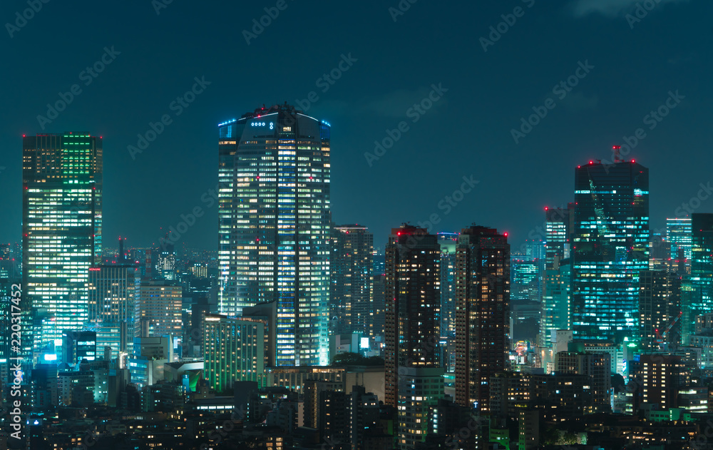 東京夜景・高層ビル群
