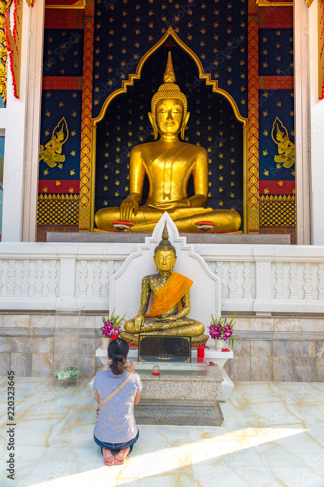 Fototapeta premium Buddha statue in Wat Saket