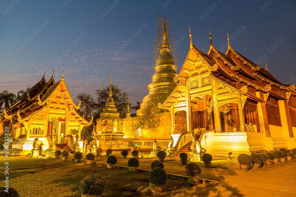 Naklejka premium Wat Phra Singh temple in Chiang Mai