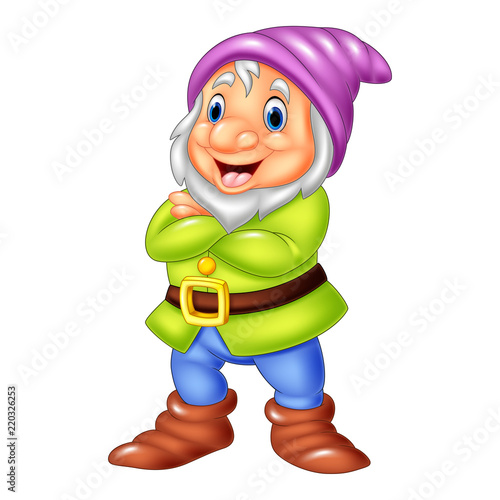 Cartoon happy dwarf