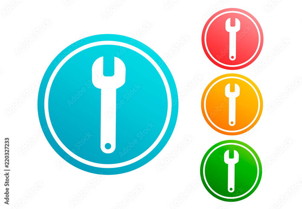 Mechanic wrench vector icon set Mechanic wrench vector icon set