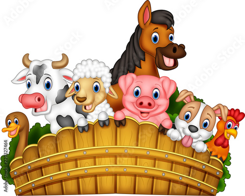 Cartoon farm animals