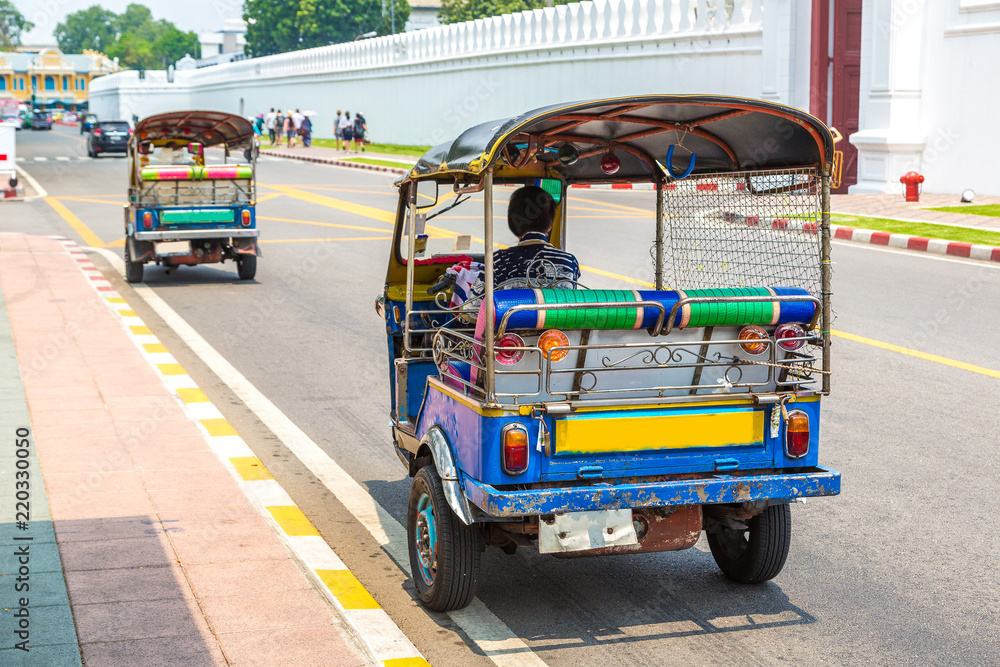 Traditional taxi tuk-tuk in Bangkok