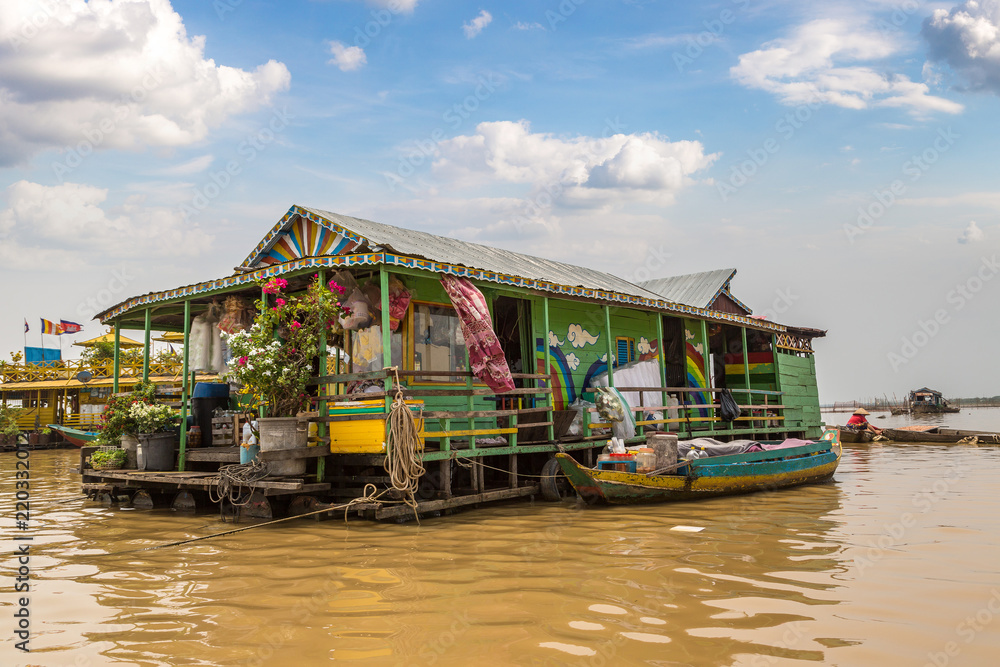 Floating village in Cambodia