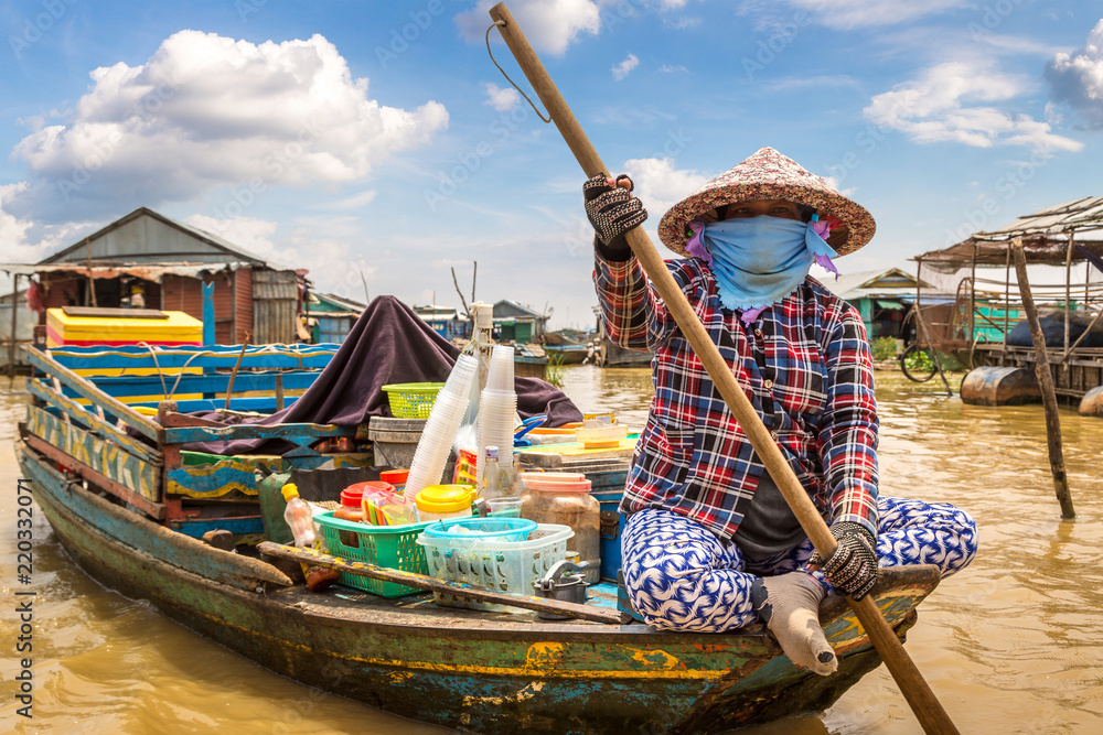 Fotografie Floating village in Cambodia
