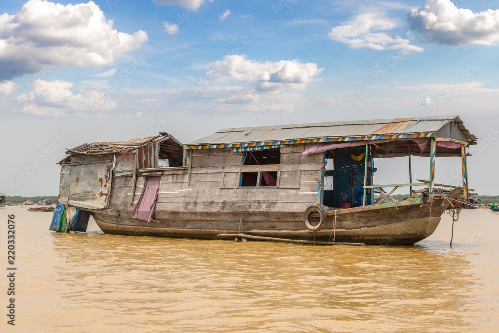 Floating village in Cambodia
