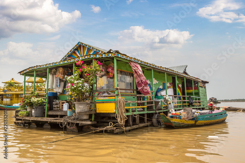 Floating village in Cambodia