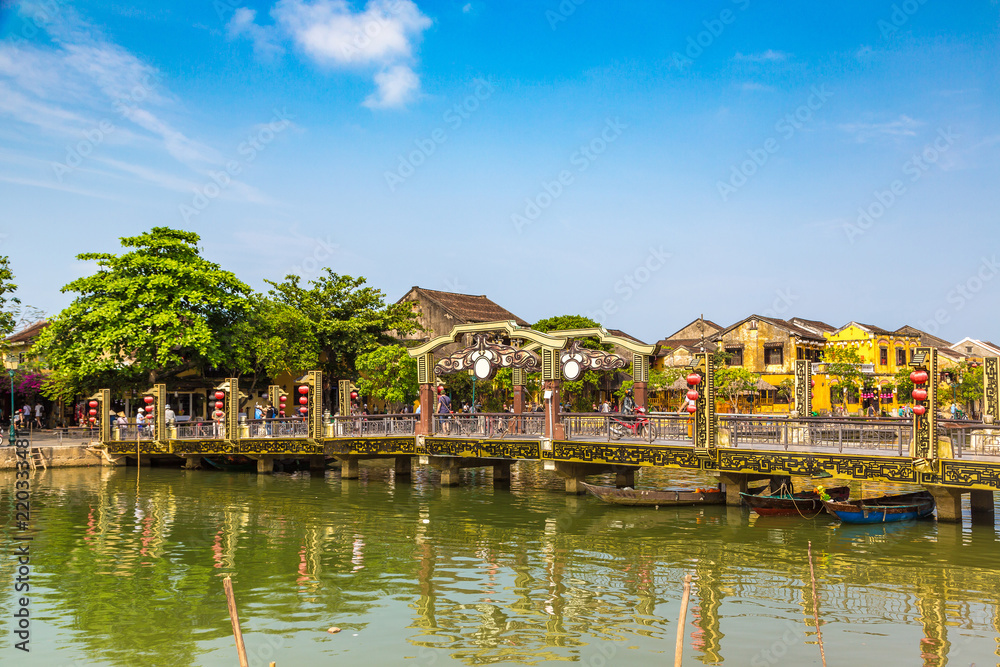 Cau An Hoi bridge in Hoi An, Vietnam