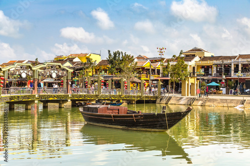 Traditional boats in Hoi An, Vietnam