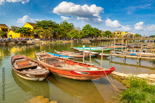 Traditional boats in Hoi An  Vietnam