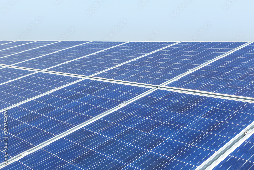 Close up rows array of polycrystalline silicon solar cells or photovoltaics in solar power plant systems convert light energy from the sun into electricity alternative renewable energy
Close up rows array of polycrystalline silicon solar cells or photovoltaics in solar power plant systems convert light energy from the sun into electricity alternative renewable energy