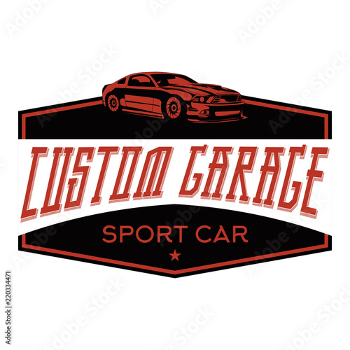 sports car logo custom garage