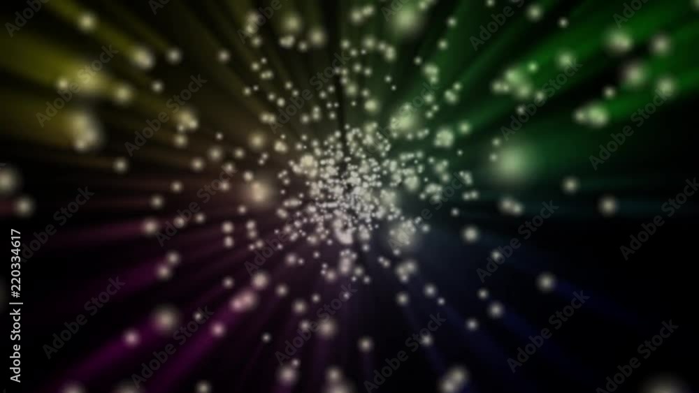 Glittering colorful stars with burst effect animation Glittering colorful stars with burst effect animation