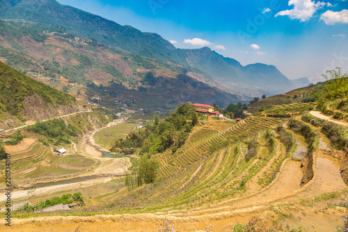 Terraced rice field in Sapa