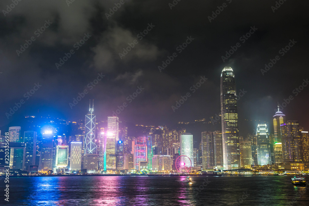 Fototapeta premium Port Wiktorii w Hongkongu