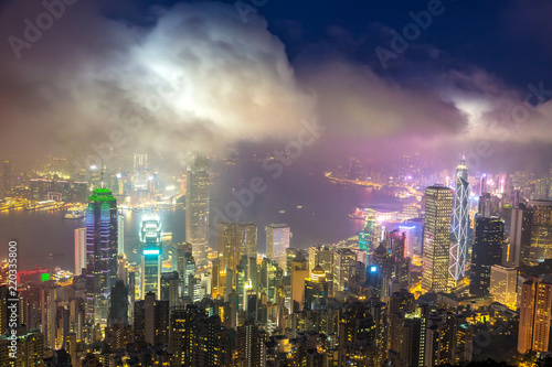 Canvas Print Panoramic view of Hong Kong