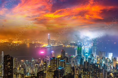 Photography Panoramic view of Hong Kong