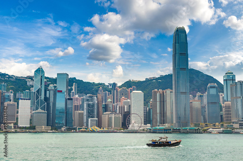 Canvas Print Victoria Harbour in Hong Kong