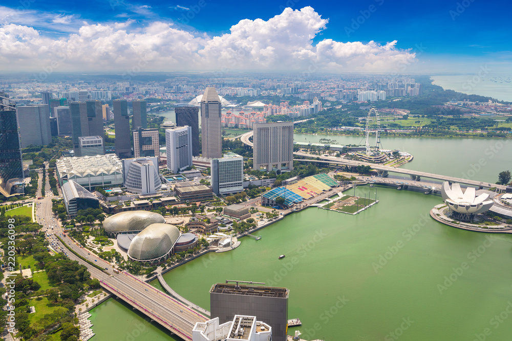 Fototapeta premium Panoramiczny widok na Singapur