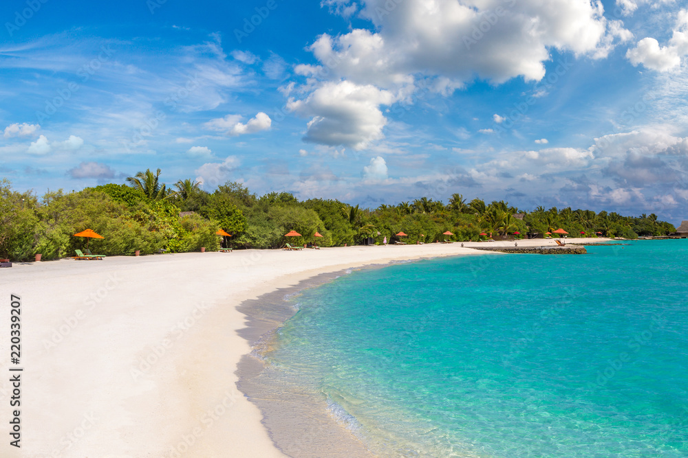 Tropical beach in the Maldives