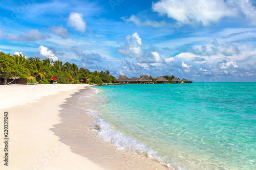 Tropical beach in the Maldives