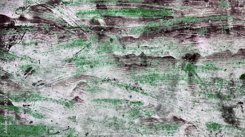Eroded metal texture. Rusty Colored Metal with cracked paint, grunge grey, white, green background