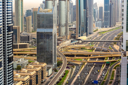 Aerial view of downtown Dubai