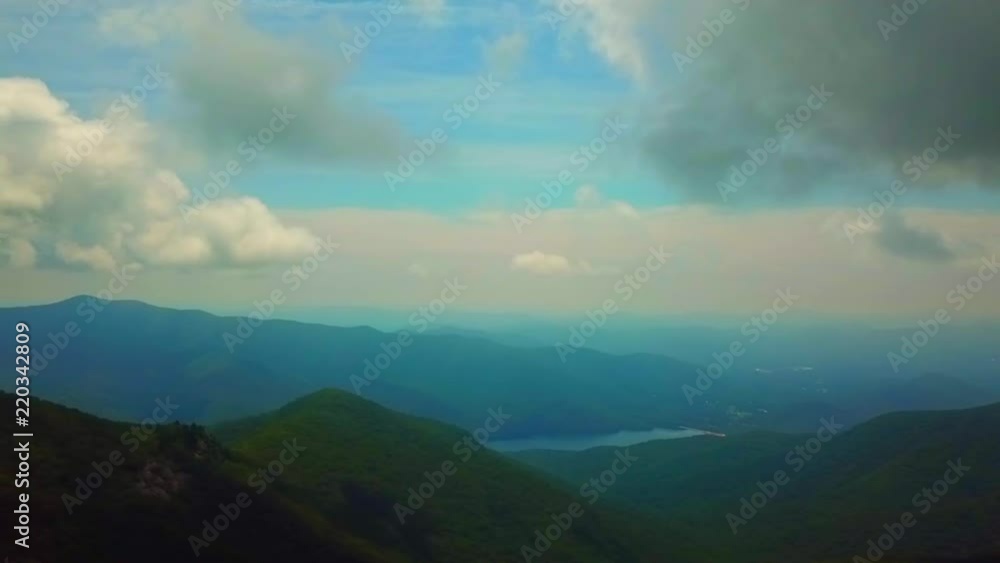 Aerial view of Mount Mitchell State Park. Aerial view of Mount Mitchell State Park.