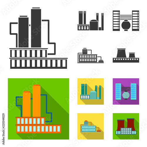 Industry, production.Factory set collection icons in black,flat style vector symbol stock illustration web.