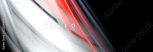 Wave fluid flowing colors motion effect, holographic abstract background. Vector illustration