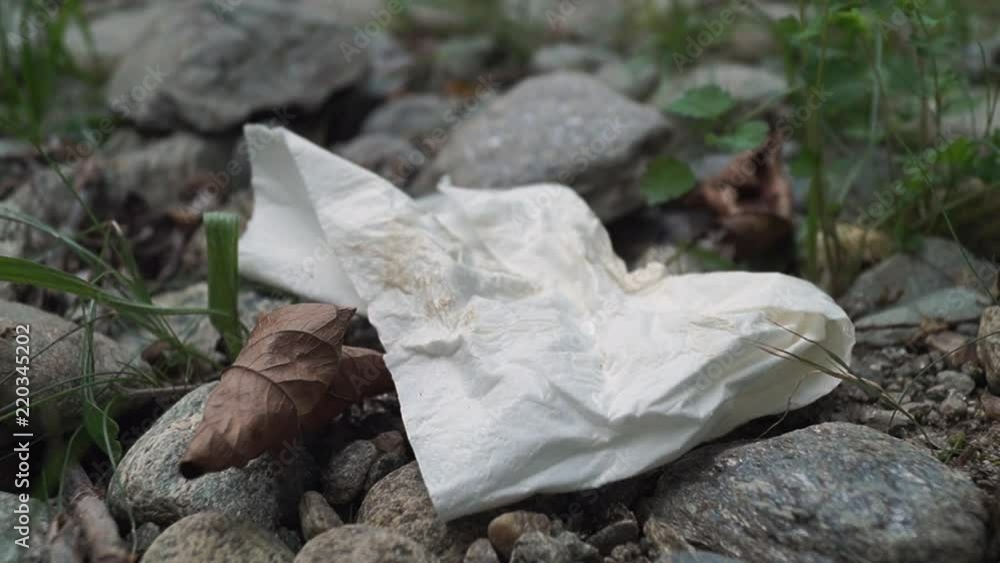 Piece of paper littering nature. Piece of paper littering nature.