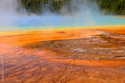 Grand Prismatic Spring in Yellowstone National Park Wyoming  USA