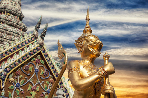 Golden Demon Guardian at Wat Phra Kaew