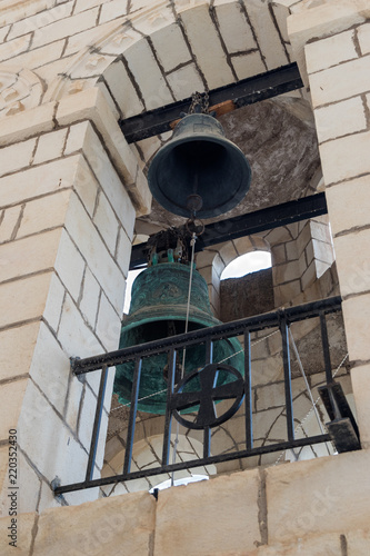 Belfry in the monastery of St. George Hosevit (Mar Jaris) in Wadi Kelt near Mitzpe Yeriho in Israel photo