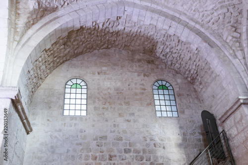 The  inner hall of the Grave of Samuel - The Prophet located in An-Nabi Samwil also al-Nabi Samuil - Palestinian village in Jerusalem Governorate in Israel photo