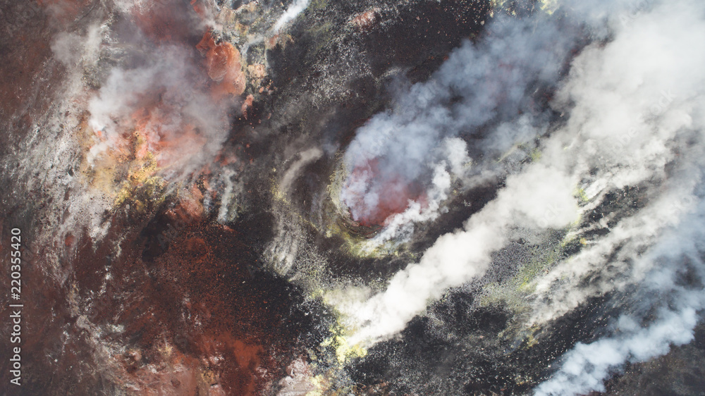 Fototapeta Looking down into the Crater of Krakatoa Volcano