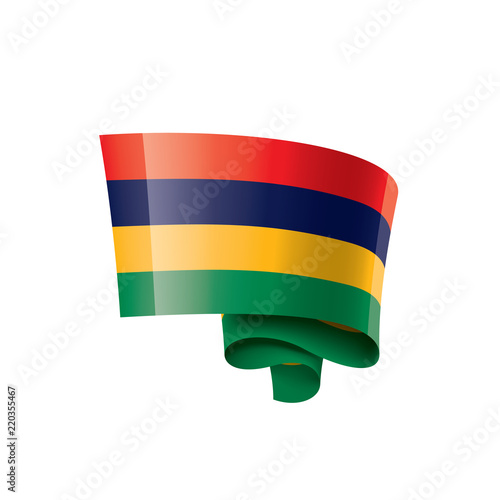 Mauritius flag, vector illustration on a white background photo