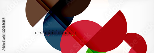 Circle abstract background, geometric illustration