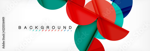 Circle abstract background, geometric illustration
