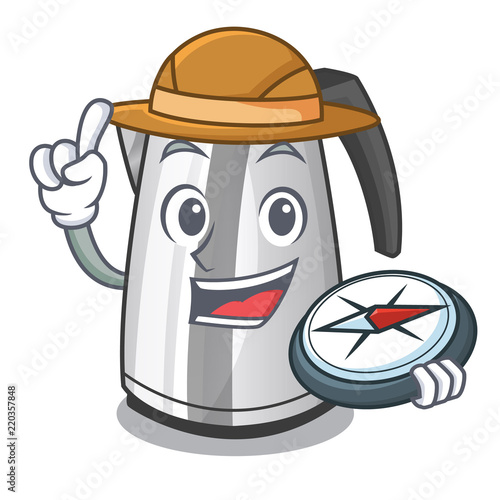 Explorer kitchen electric kettle on a mascot