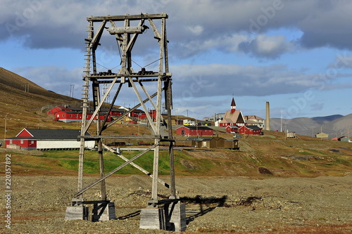 Svalbard. This is the largest settlement on this archipelago. photo