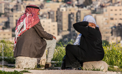 Cuadro en lienzo Amman, Jordan - the capital of Jordan is a city a pleasant mix of history and modernity