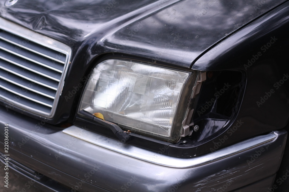 Broken Headlights of car Broken Headlights of car