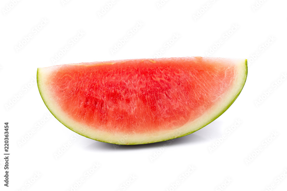 Watermelon and watermelon pieces isolated on a white background Watermelon and watermelon pieces isolated on a white background
