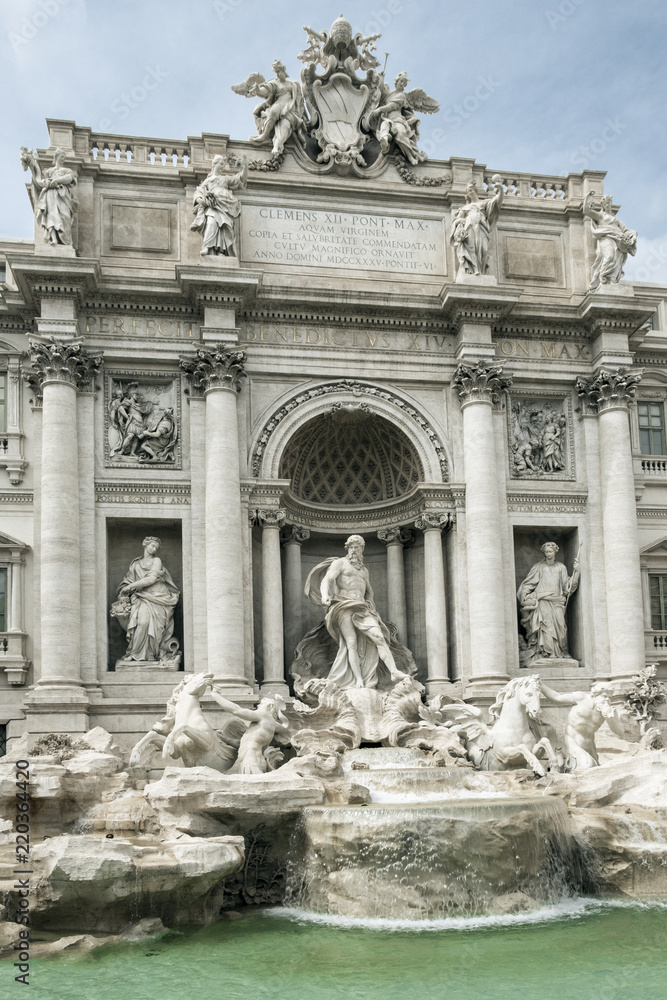 The Trevi Fountain, famously featured in the film La Dolce Vita, Rome, Lazio The Trevi Fountain, famously featured in the film La Dolce Vita, Rome, Lazio