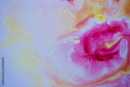 Acrilic pink paint art. Handmade effect grunge background.Fluid Art.