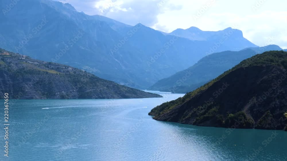 Magnificent view of the Serre Ponçon lake in the Alps Magnificent view of the Serre Ponçon lake in the Alps