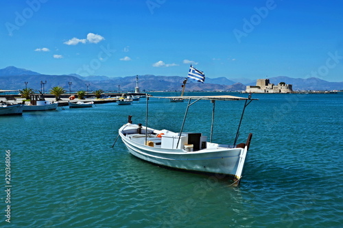 Greece,Nafplion-view of fort Bourtzi