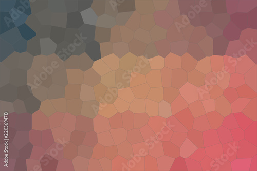 Red, yellow and brown pastel Middle size hexagon background illustration.
