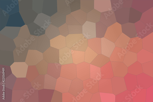 Red, yellow and brown pastel Big Hexagon background illustration.